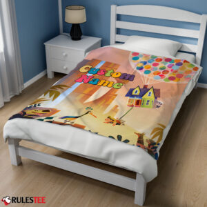 Alternative view of Disney Pixar Up With Our Balloons And Sky With House Movie Blanket – Customize Blanket