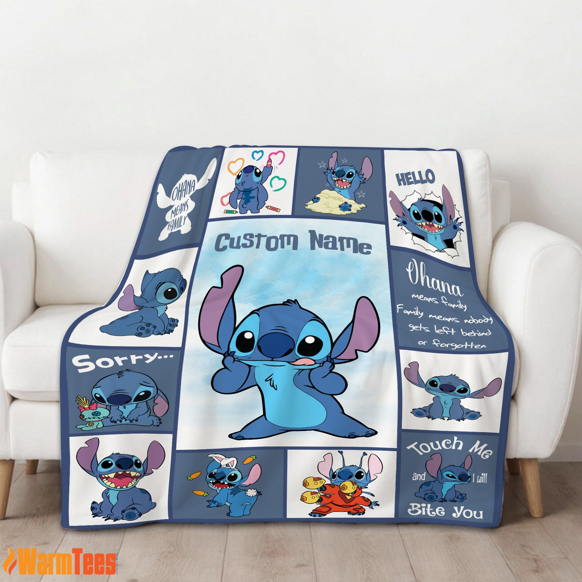Disney Playful Stitch Collage Blanket Fleece Customized Blanket - Image 2