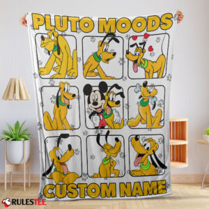 Disney Pluto Dog And Friends Pluto Dog Moods Blanket – Customize Blanket