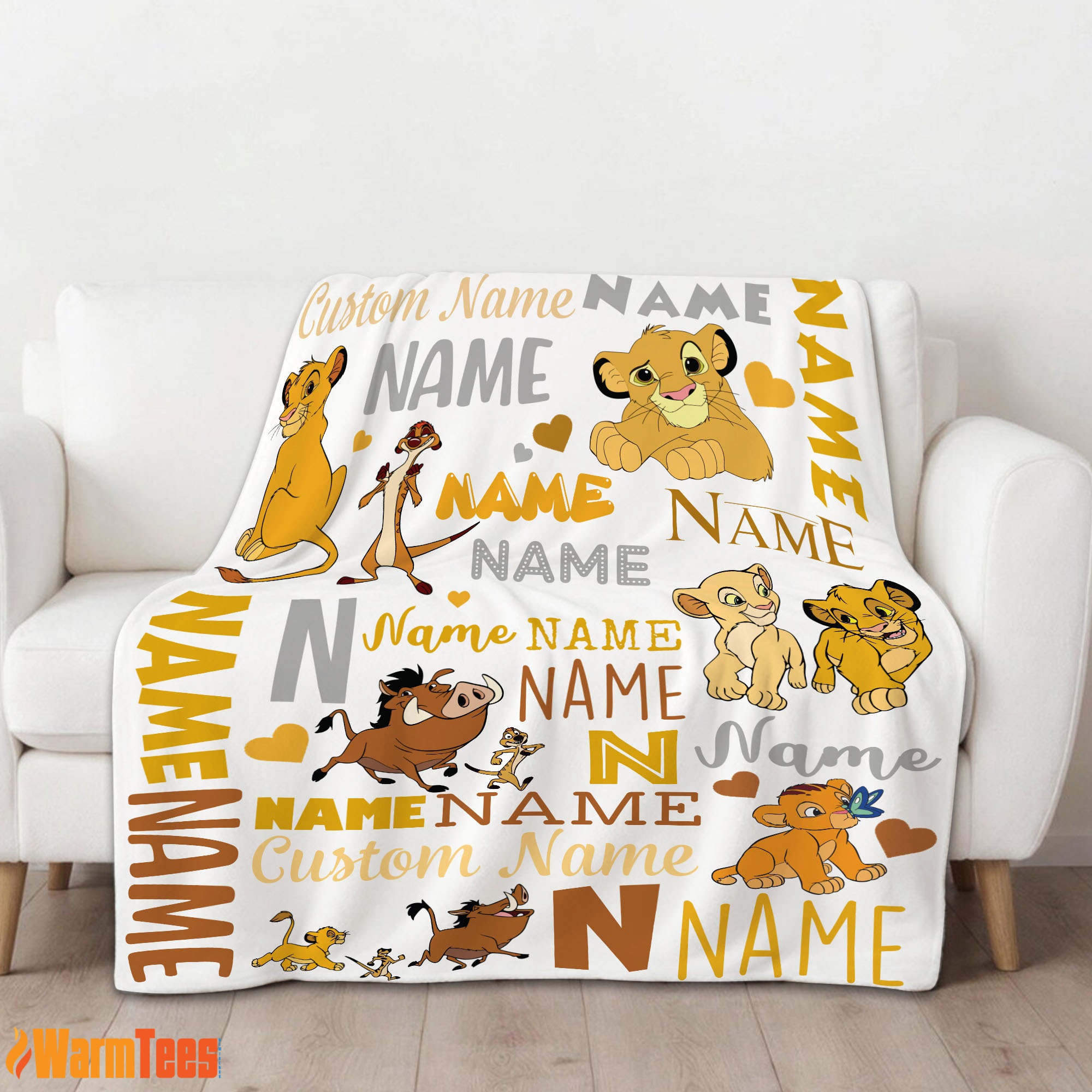 Disney Simba Timon Pumbaa The Lion King Blanket Fleece Customized Blanket - Image 2