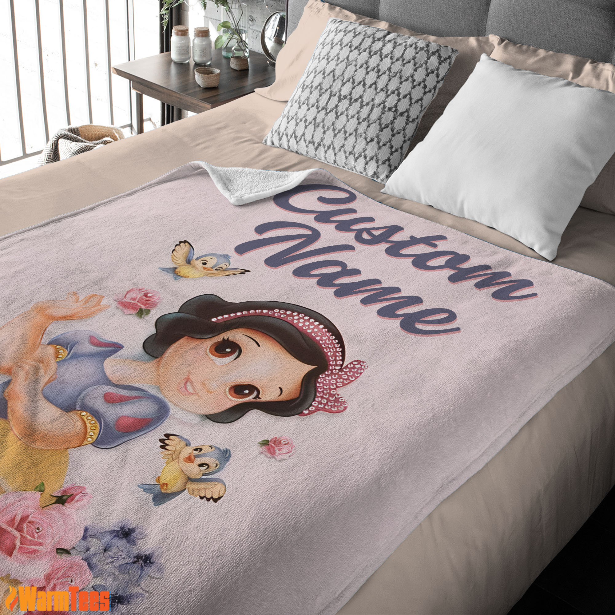 Disney Snow White Princess Blanket Fleece Customized Blanket - Image 3