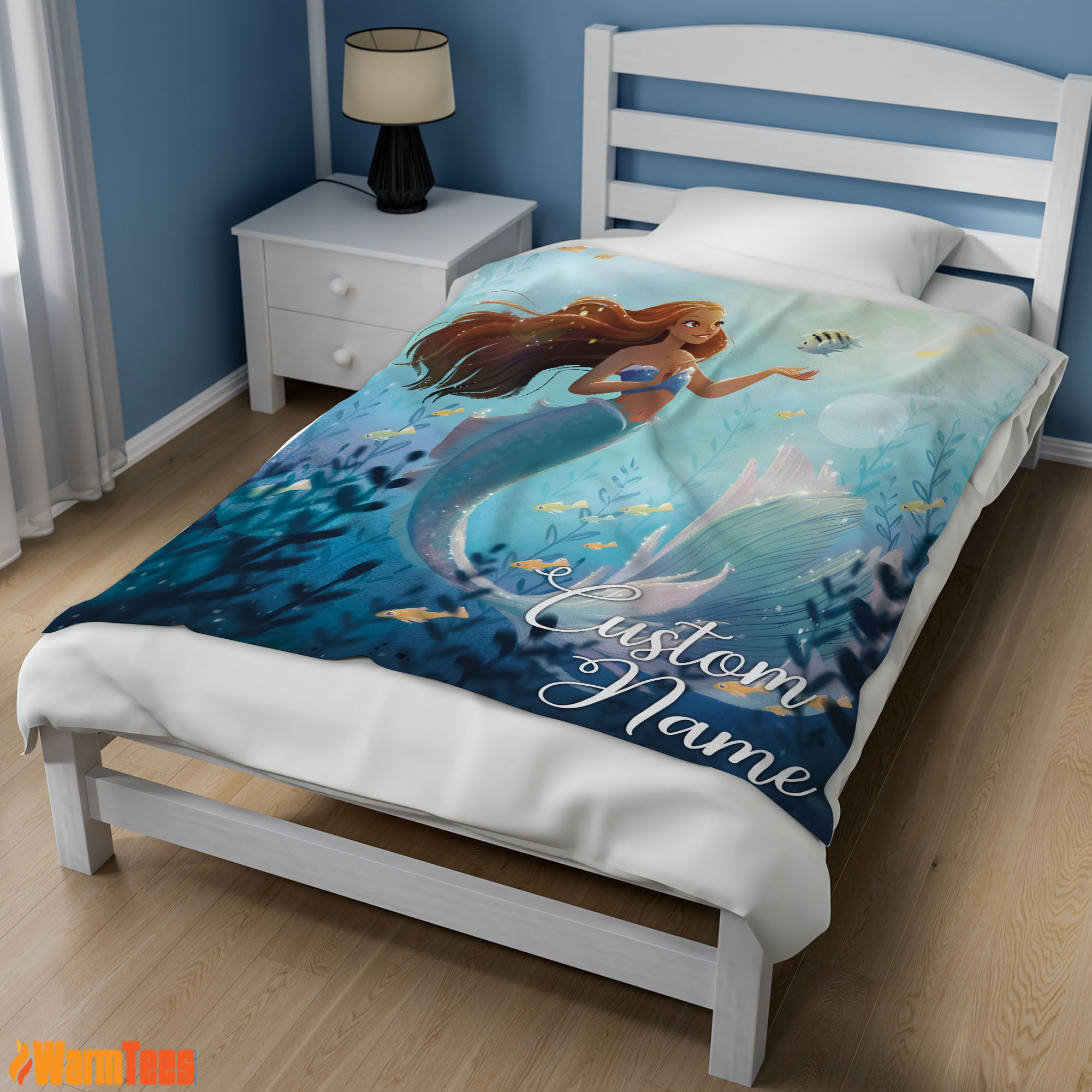 Disney The Little Mermaid Ariel Princess Fleece Family Princess Customized Blanket - Image 2