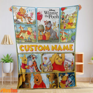 Disney Winnie-The-Pooh With Friends Blanket Fleece Customized Blanket