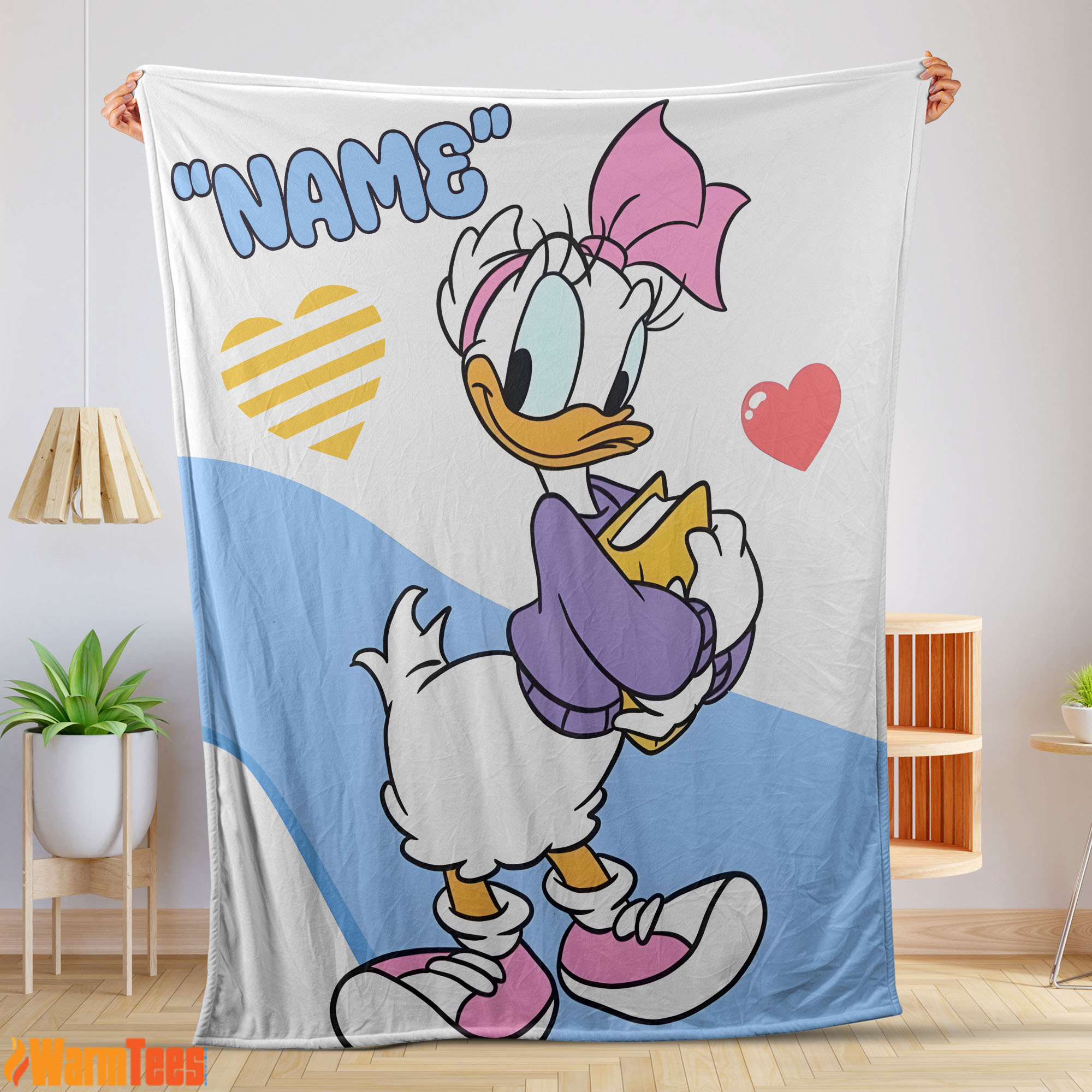 Donald Duck Girlfriend Daisy Blanket Fleece Customized Blanket