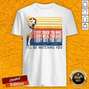 Every Snack You Make Every Meal You Bake Every Bite You Take I’ll Be Watching You Pit Bull Dog Vintage Retro Shirt