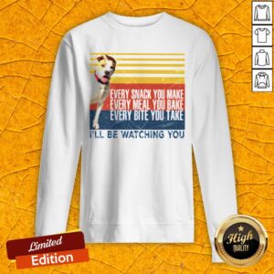 Alternative view of Every Snack You Make Every Meal You Bake Every Bite You Take I’ll Be Watching You Pit Bull Dog Vintage Retro Shirt