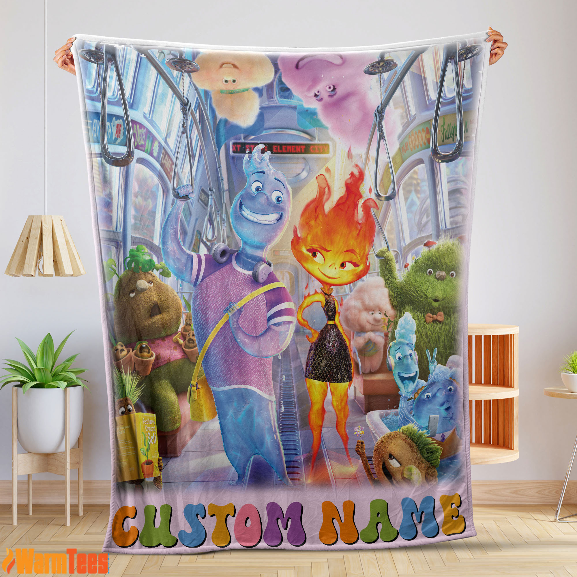 Elemental Characters Ember Lumen Wade With Friends Blanket Fleece Customized Blanket