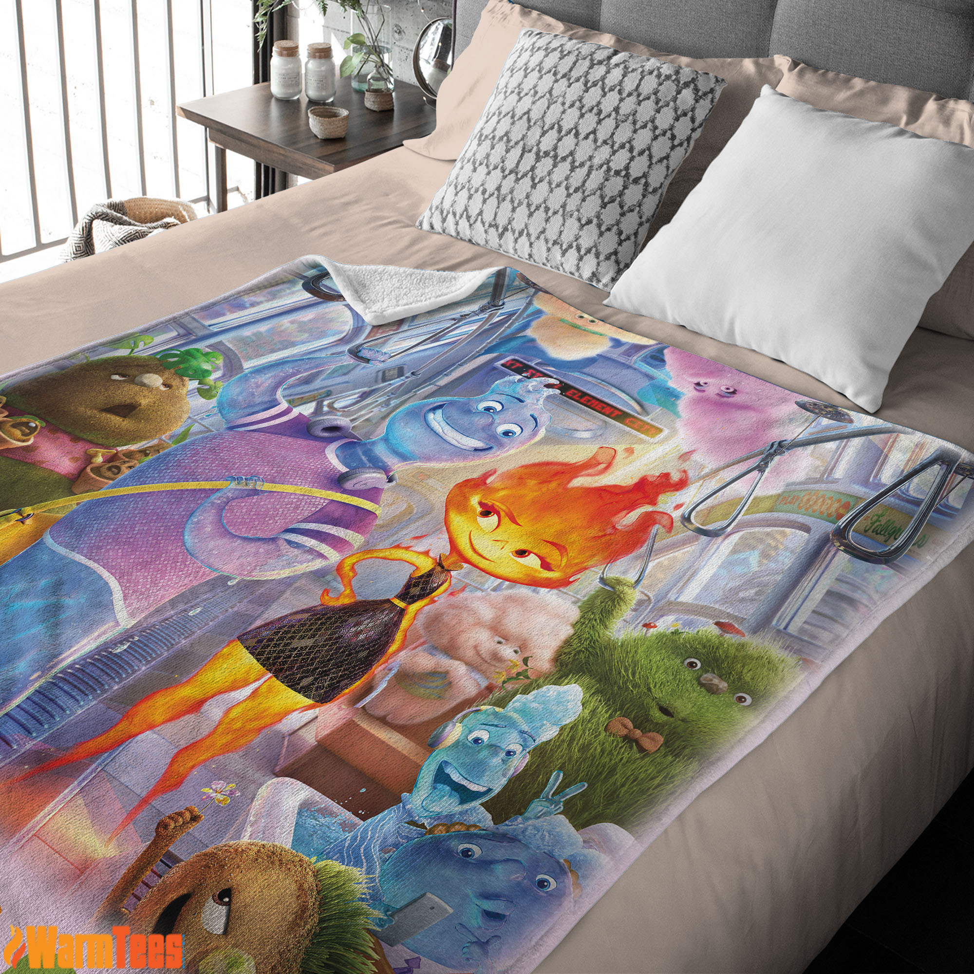 Elemental Characters Ember Lumen Wade With Friends Blanket Fleece Customized Blanket - Image 2