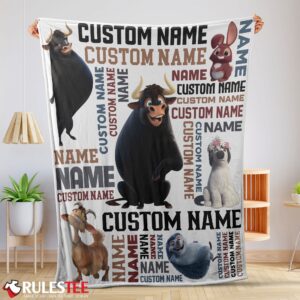 Ferdinand The Bull And Friends Blanket Fleece Customized Blanket