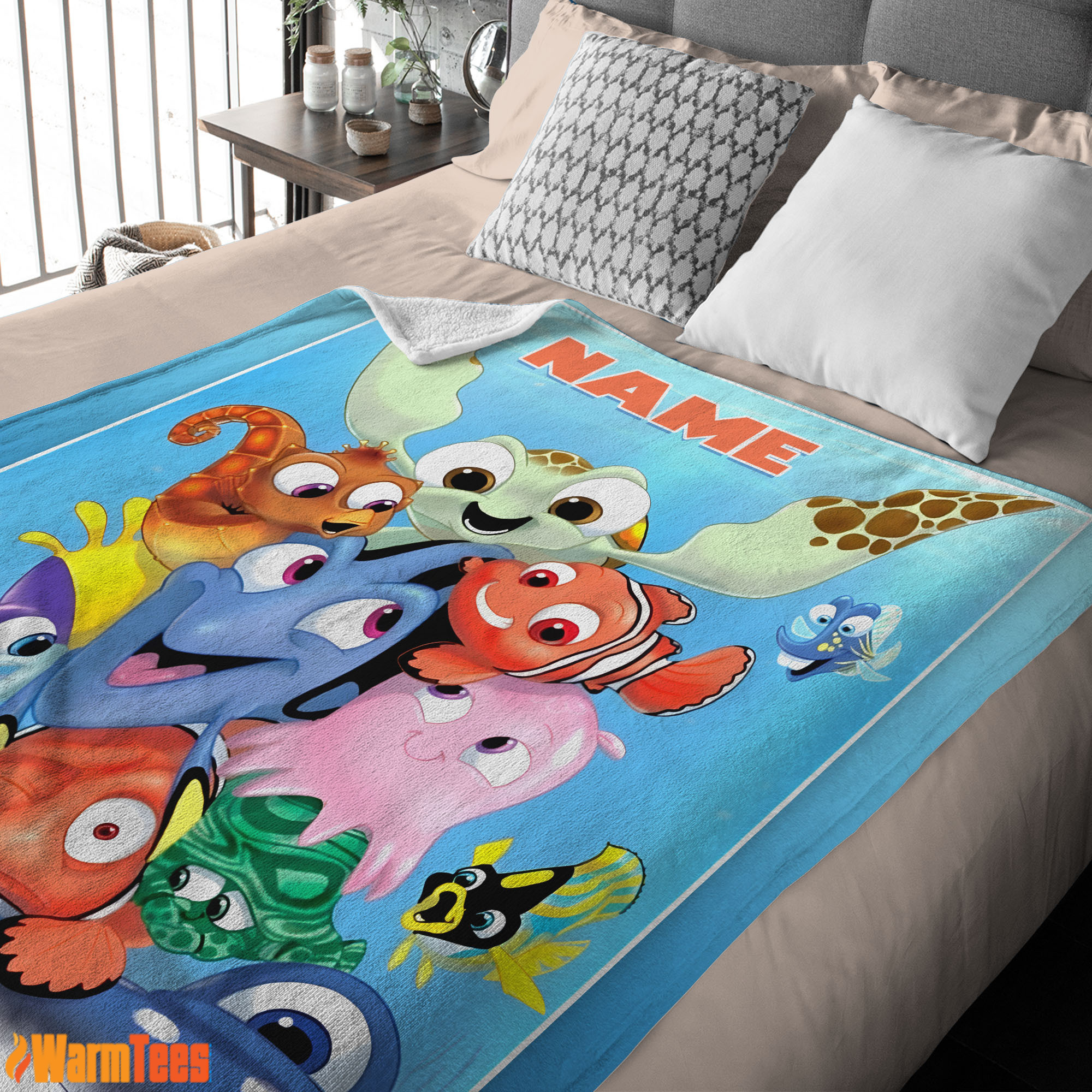 Finding Nemo With Friends Blanket Fleece Customized Blanket - Image 3