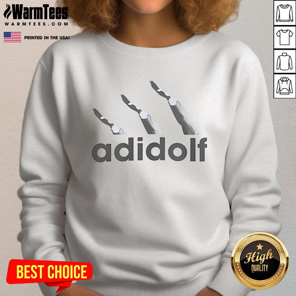 Funny Adidolf Logo T-Shirt - Image 5