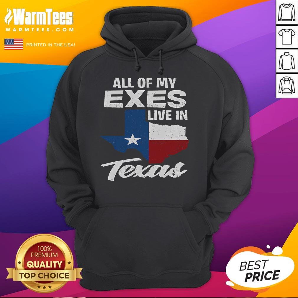 Funny All Of My Exes Live In Texas Texan T-Shirt - Image 2