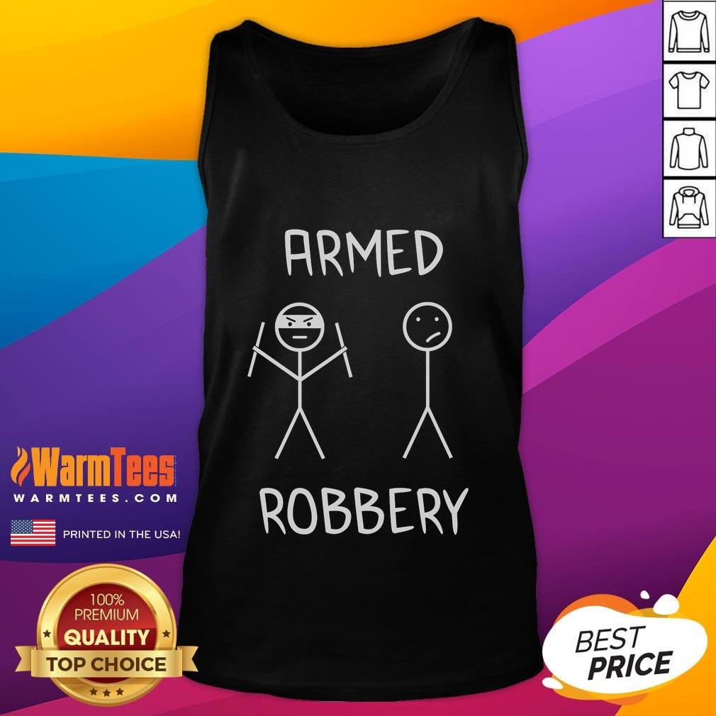 Funny Armed Robbery Stickman Stick Figure T-Shirt - Image 4