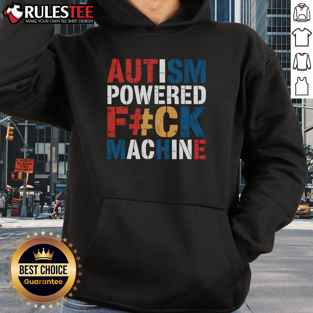 Funny Autism Powered Fck Machine Retro Rizzem T-Shirt - Image 2