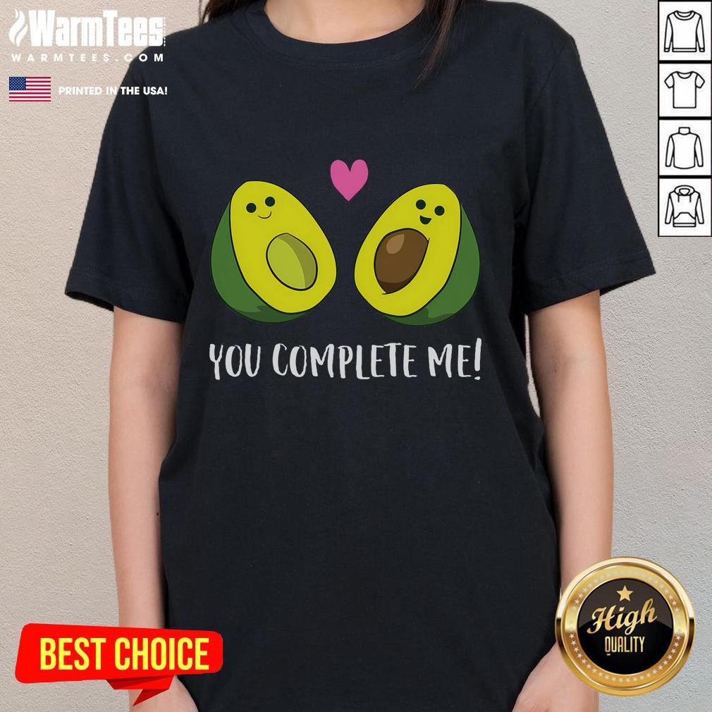 Funny Avocado You Complete Me Cute Avocado T-Shirt - Image 3