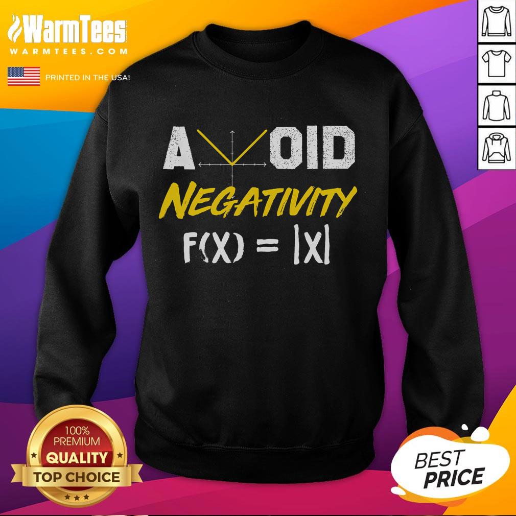 Funny Avoid Negativity Math Pun Equation T-Shirt - Image 5