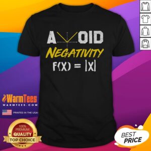 Funny Avoid Negativity Math Pun Equation T-Shirt