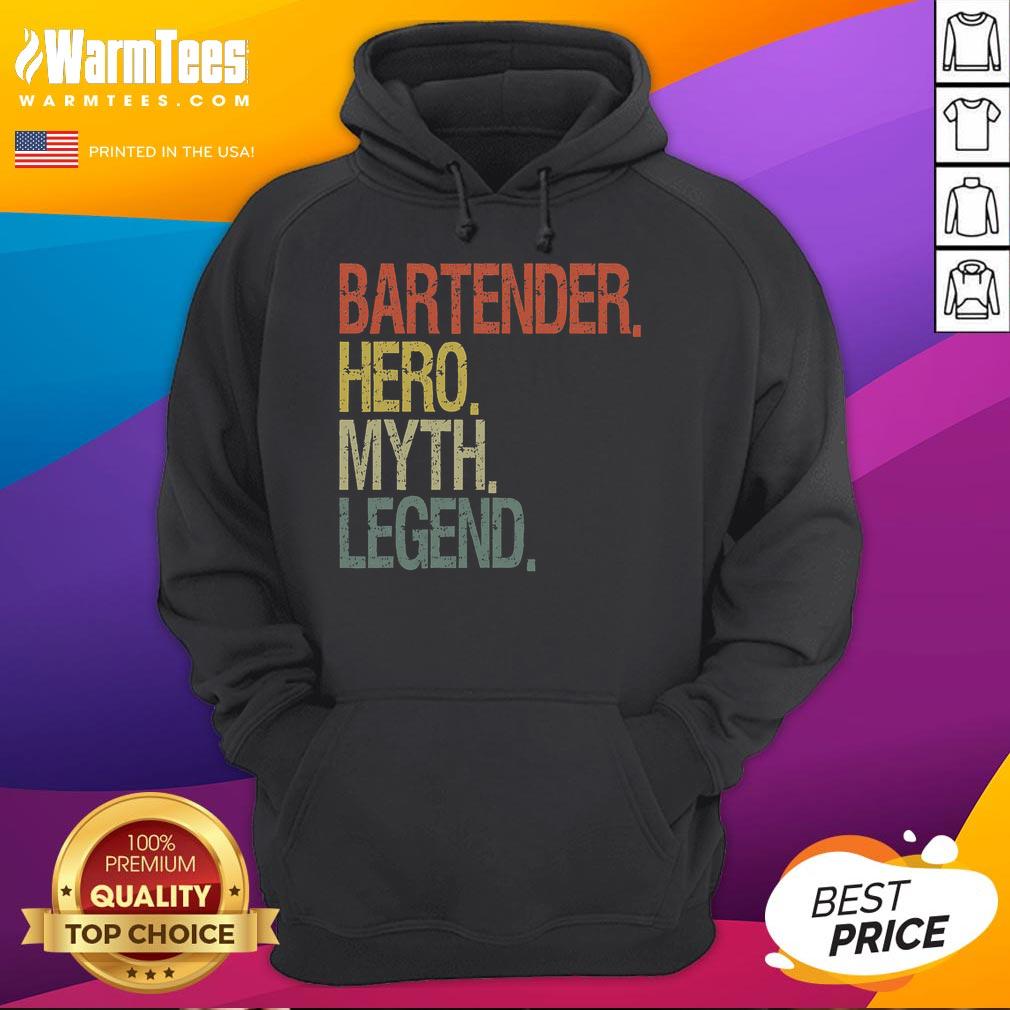 Funny Bartender Hero Myth Legend Vintage T-Shirt - Image 2