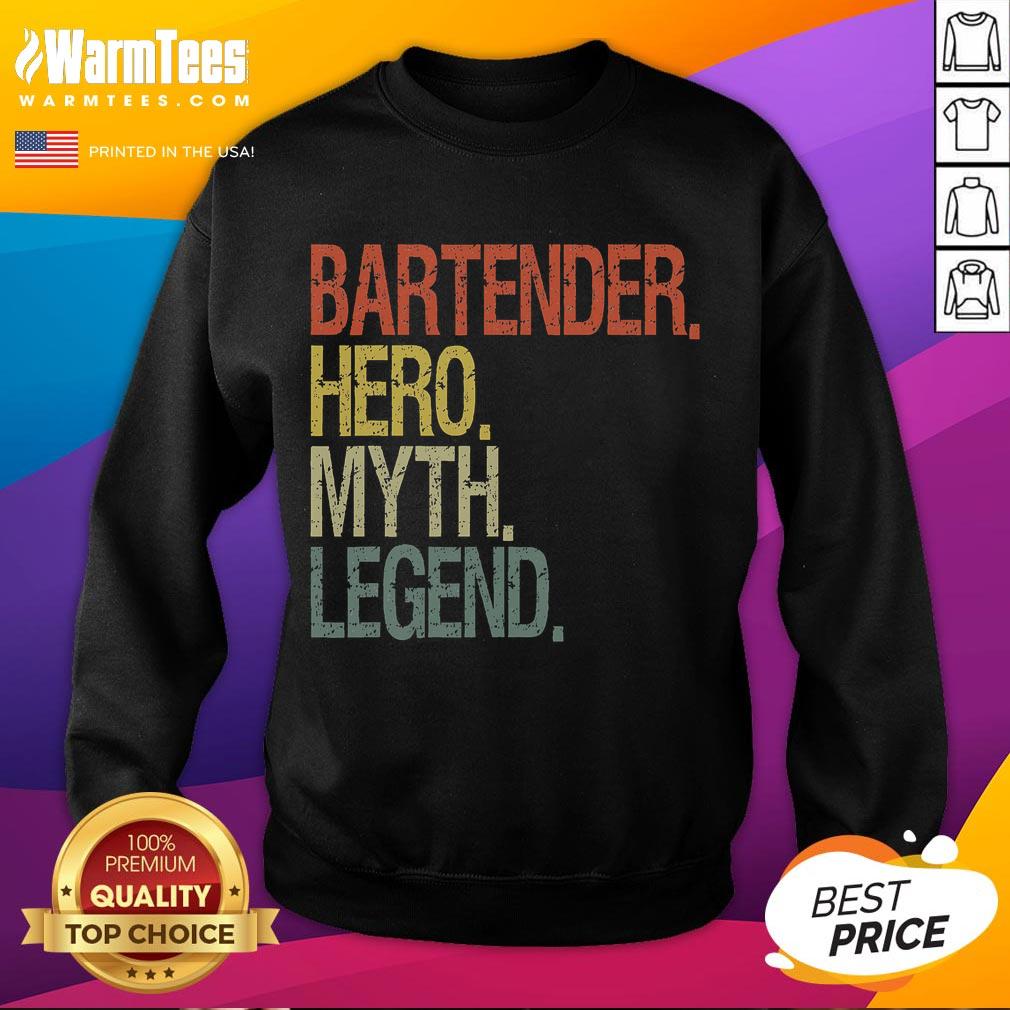 Funny Bartender Hero Myth Legend Vintage T-Shirt - Image 5