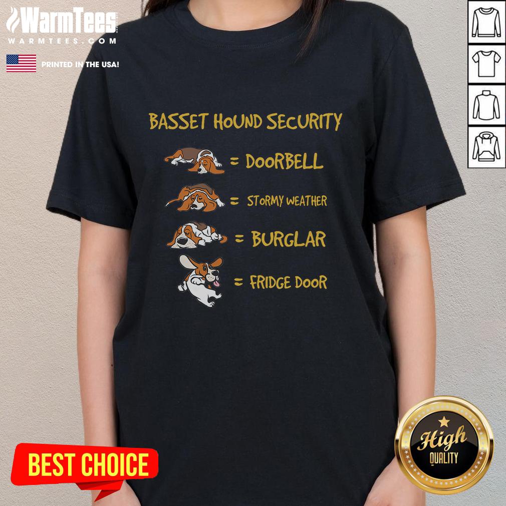 Funny Basset Hound Security T-Shirt - Image 3