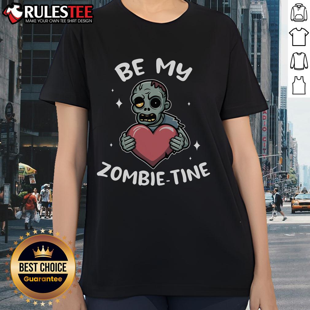 Funny Be My Zombie Tine Valentine Zombie T-Shirt - Image 3