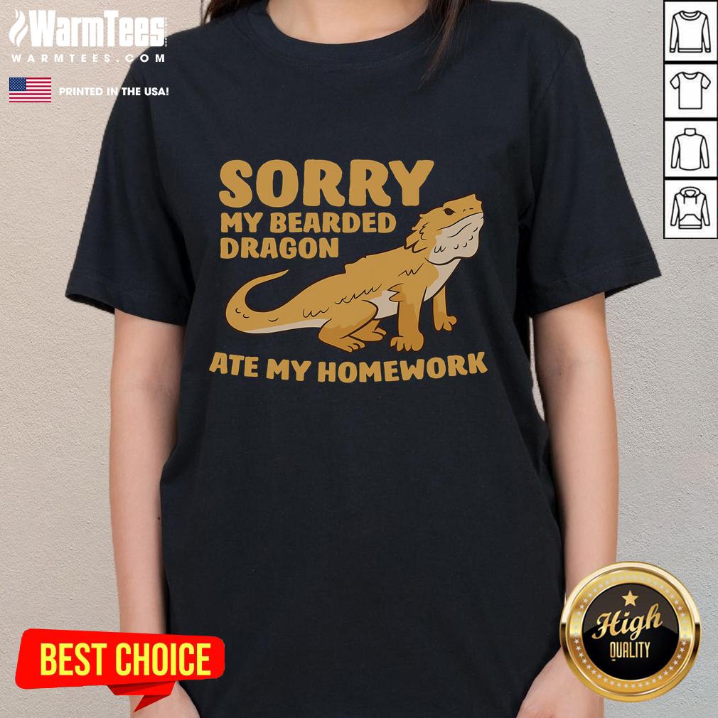 Funny Bearded Dragon School My Bearded Dragon Ate My Homework T-Shirt - Image 3