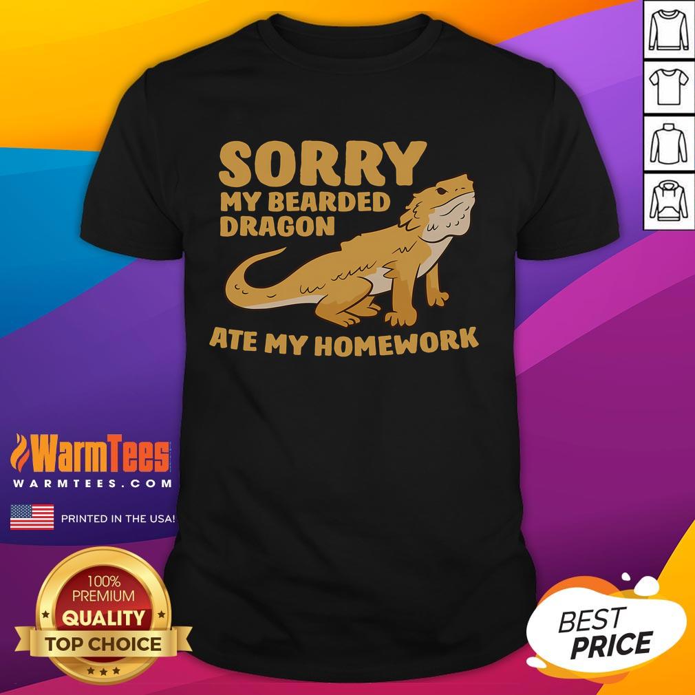 Funny Bearded Dragon School My Bearded Dragon Ate My Homework T-Shirt