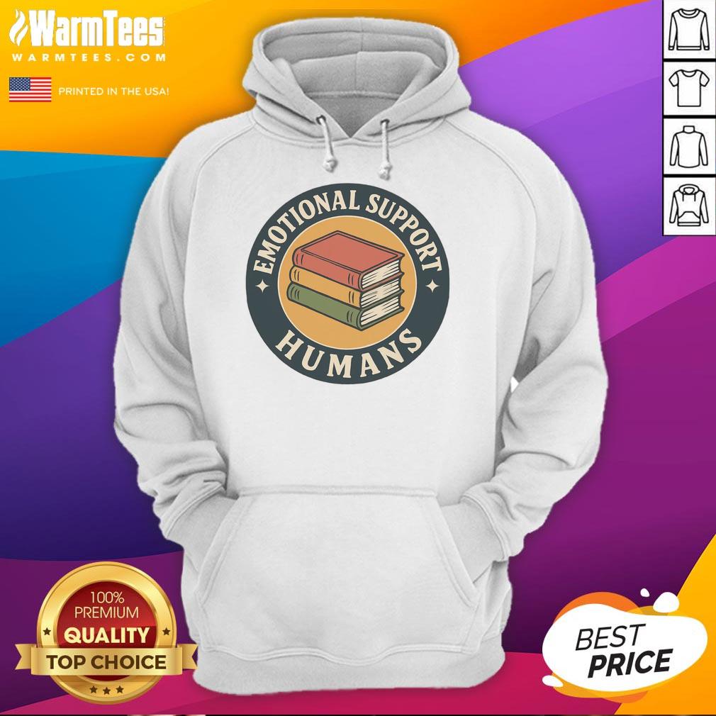 Funny Books Emotional Support Humans T-Shirt - Image 2