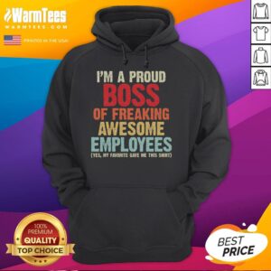 Alternative view of Funny Boss Retro Style I Am A Proud Boss Of Freaking T-Shirt