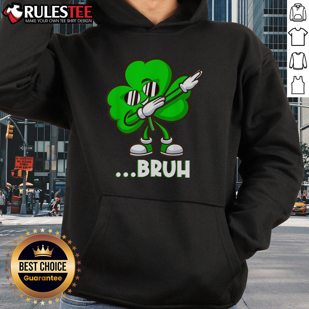 Funny Bruh Dabbing Shamrock St Patrick's Day T-Shirt - Image 2