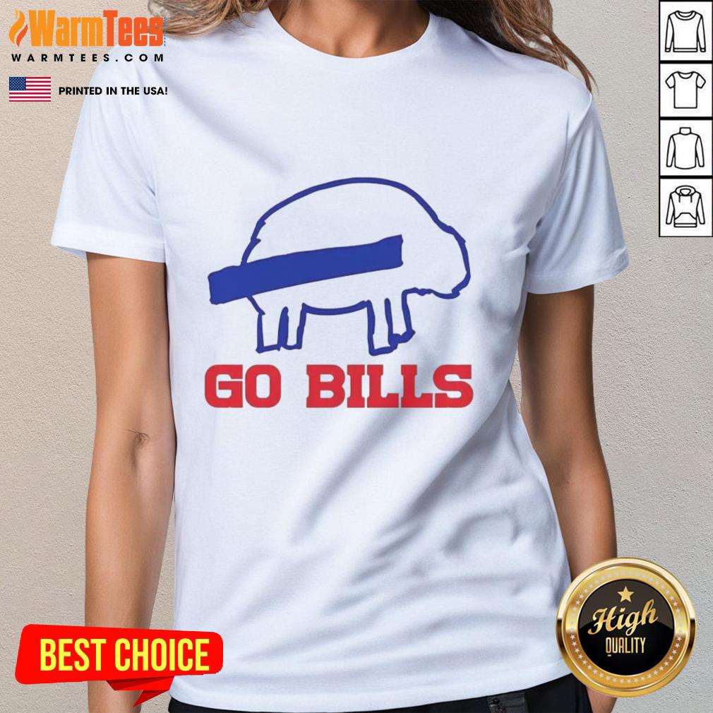 Funny Buffalo Bills Football Go Bills Sketch T-Shirt - Image 3