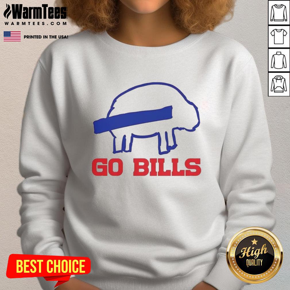 Funny Buffalo Bills Football Go Bills Sketch T-Shirt - Image 5