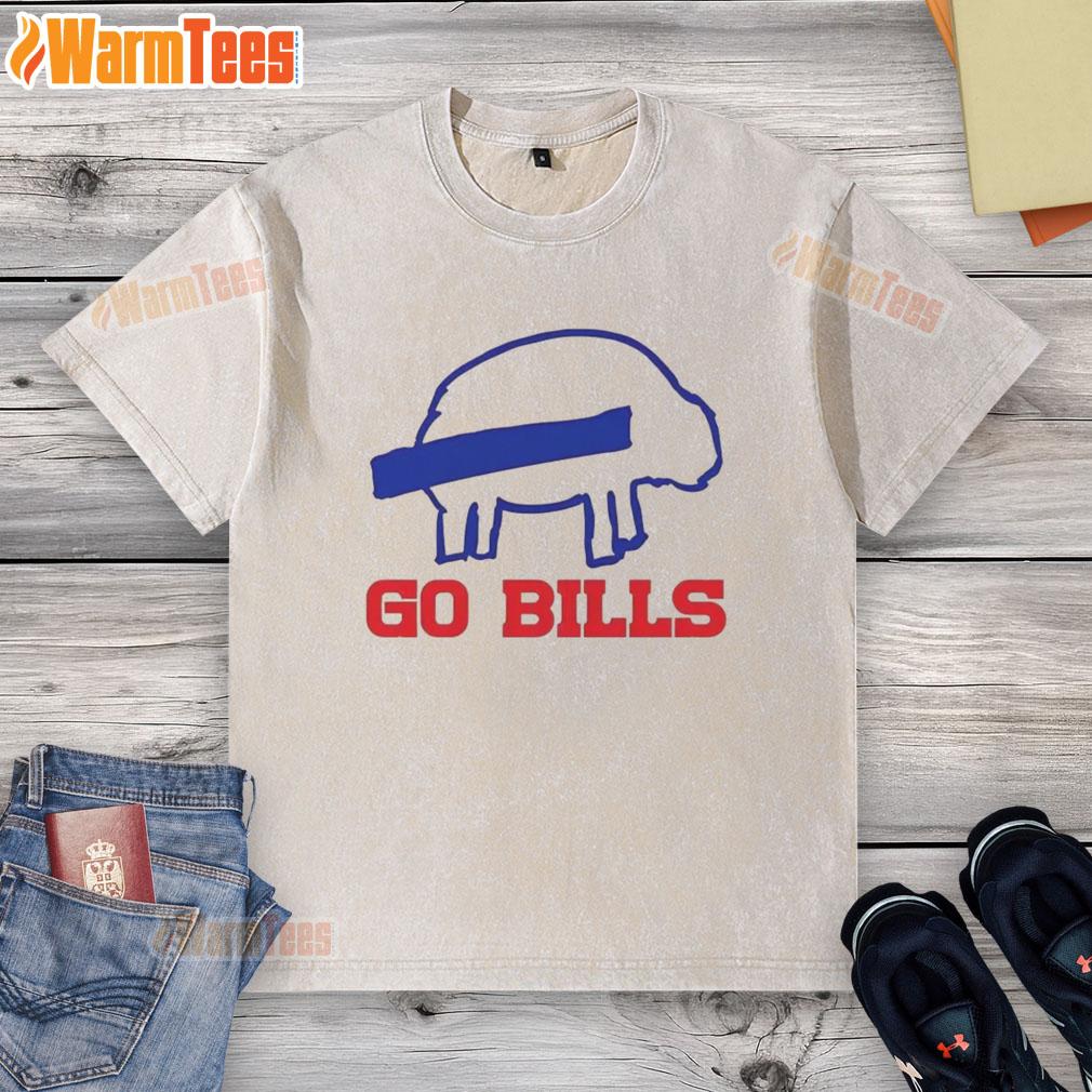 Funny Buffalo Bills Football Go Bills Sketch T-Shirt - Image 6