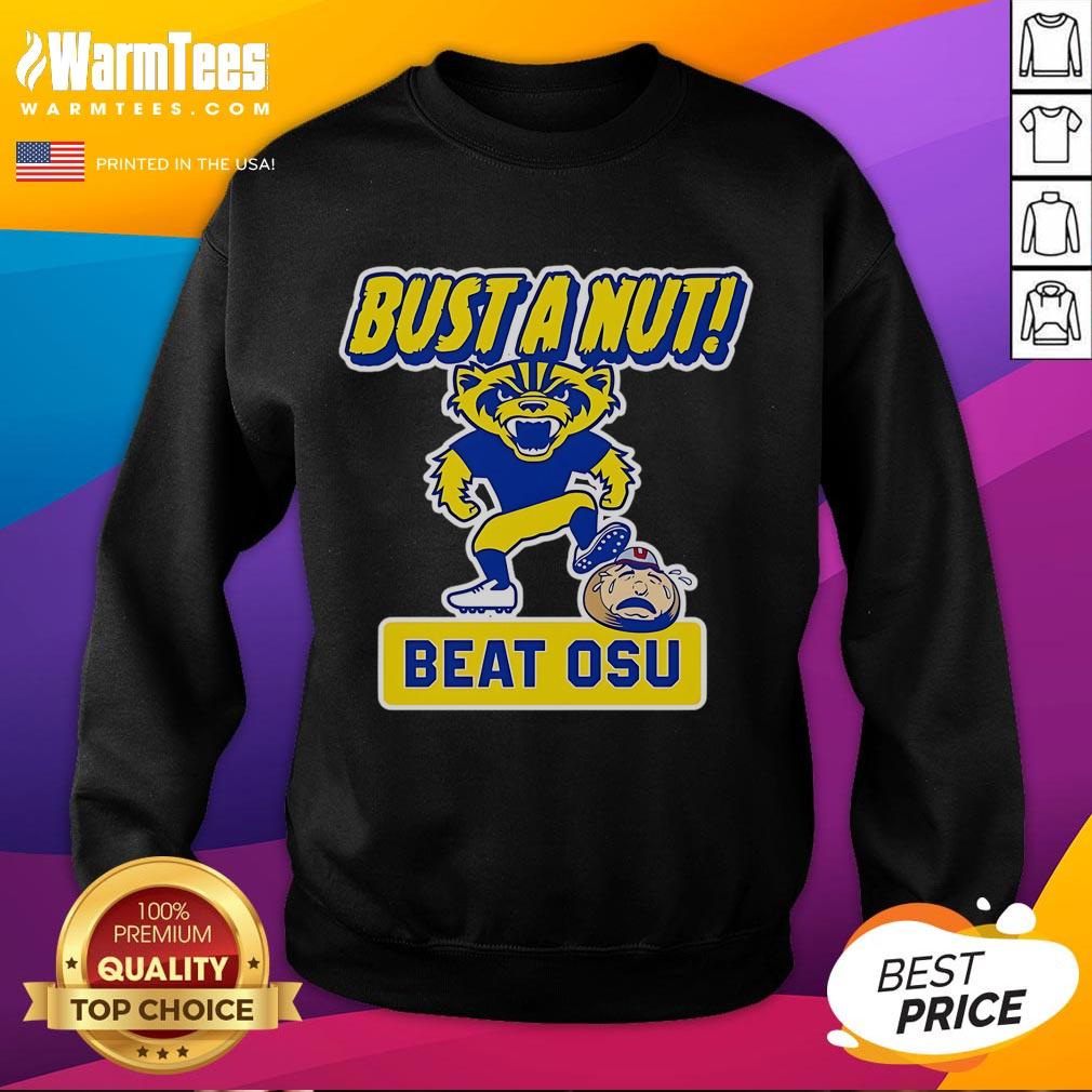 Funny Bust A Nut Beat OSU Michigan Wolverines T-Shirt - Image 5