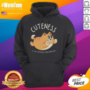 Alternative view of Funny Cat Cuteness Is My Defense Mechanism T-Shirt