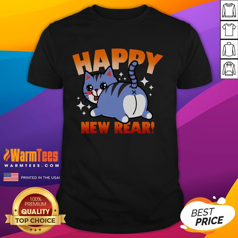 Funny Cat Happy New Rear Cat New Year T-Shirt