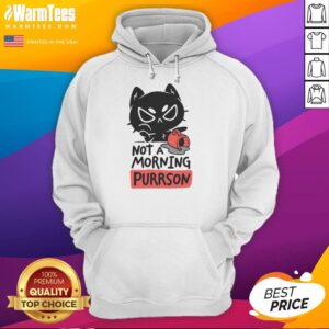 Alternative view of Funny Cat Not A Morning Purrson T-Shirt