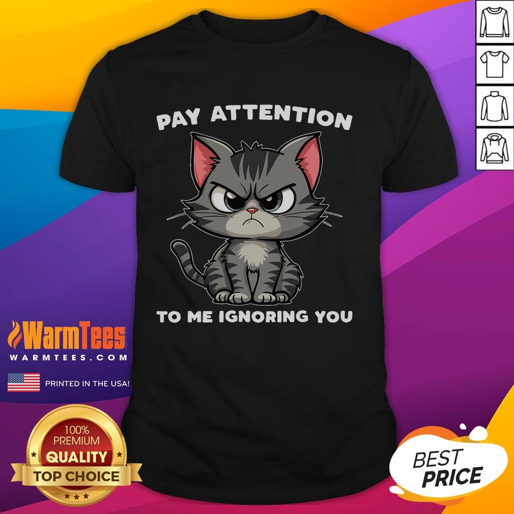 Funny Cat Pay Attention To Me Ignoring You Cat Lovers T-Shirt