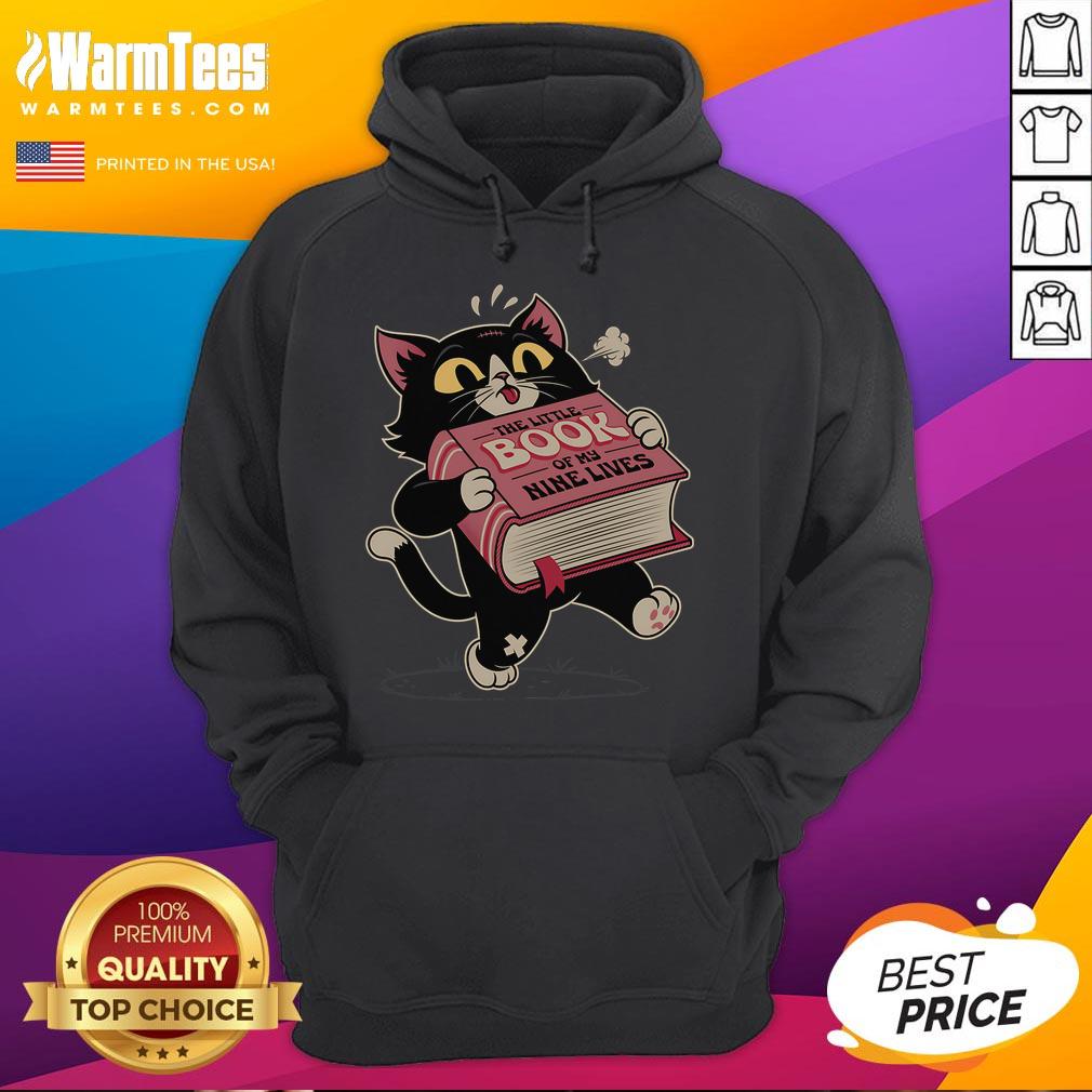 Funny Cat The Little Book Of My Nine Lives Cute T-Shirt - Image 2