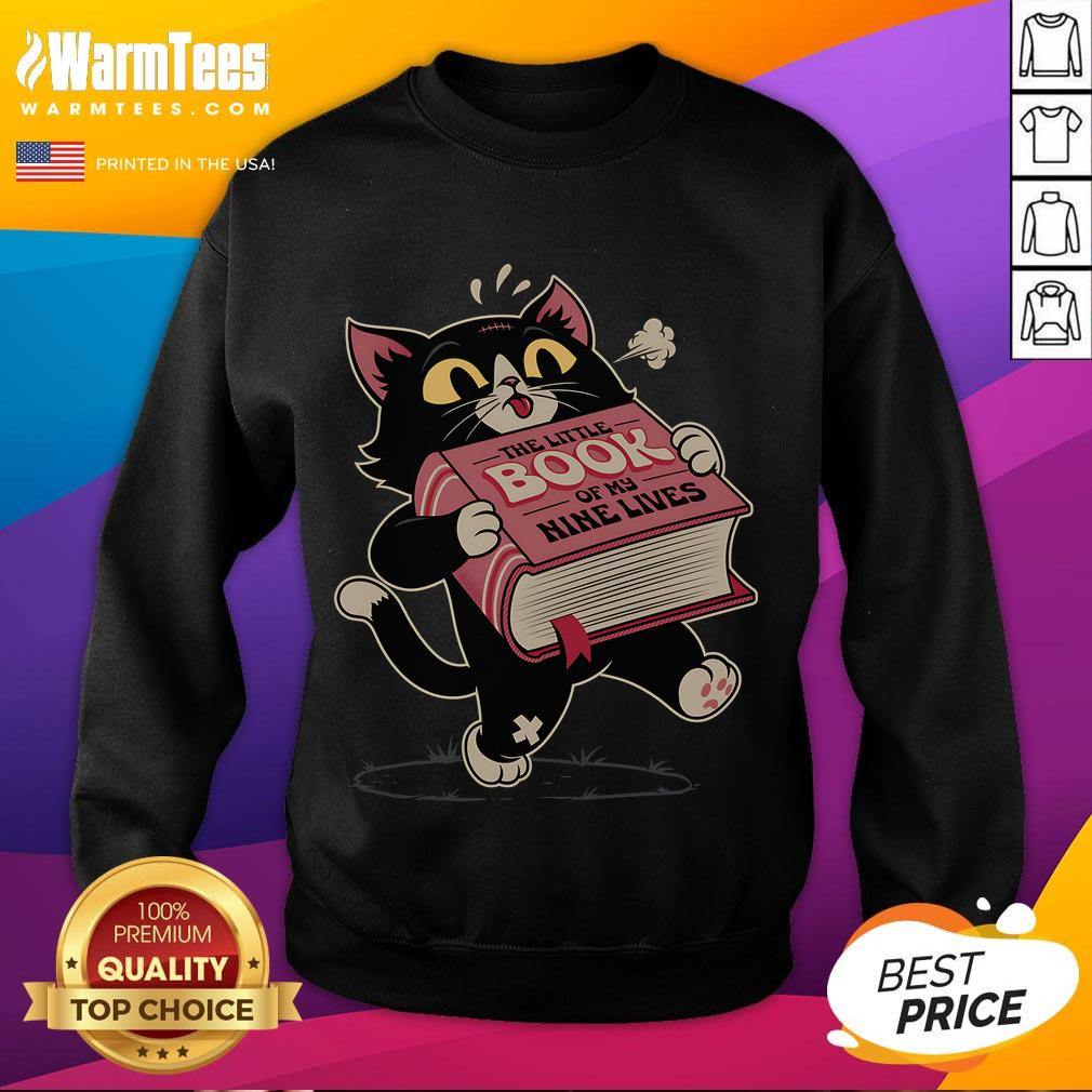 Funny Cat The Little Book Of My Nine Lives Cute T-Shirt - Image 5