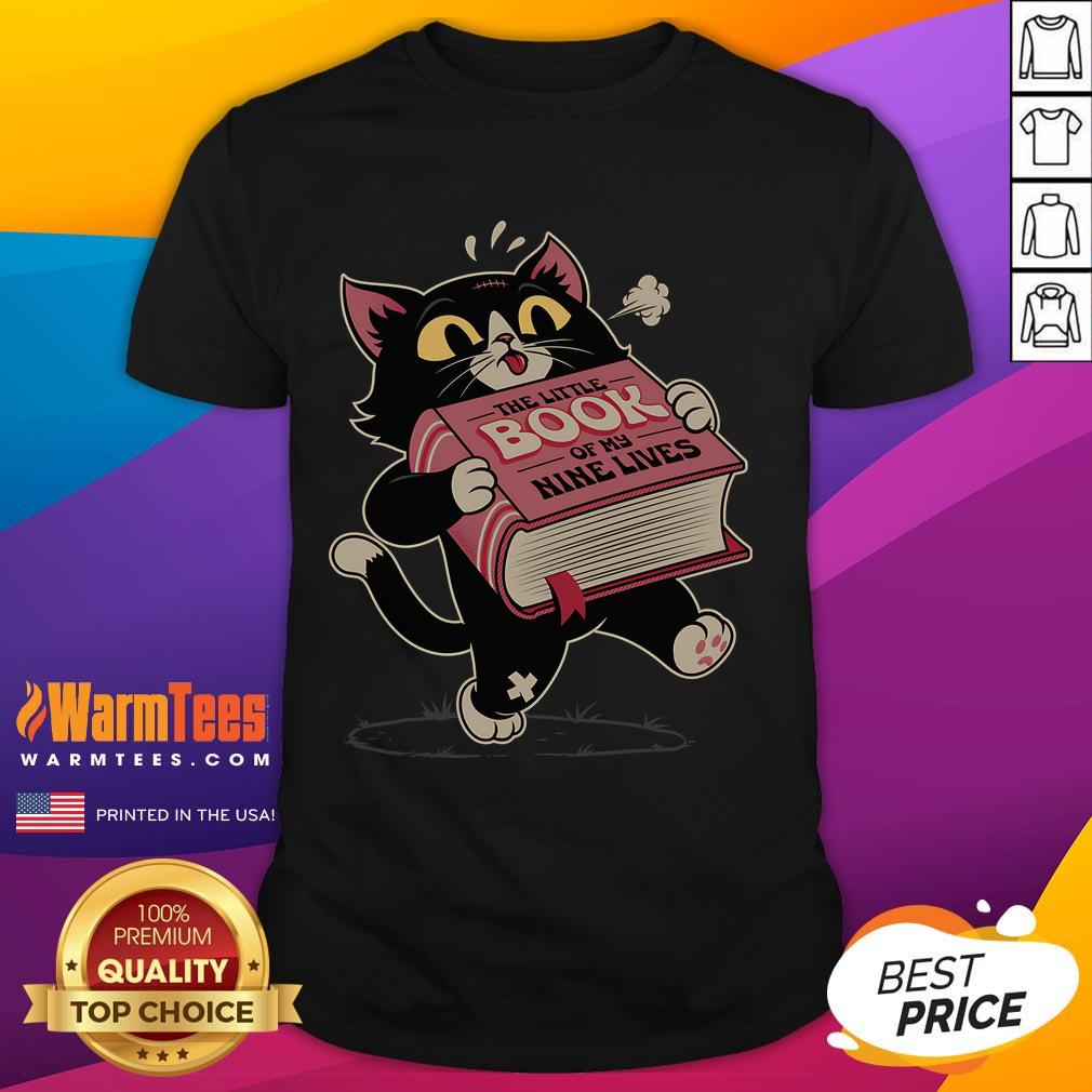 Funny Cat The Little Book Of My Nine Lives Cute T-Shirt