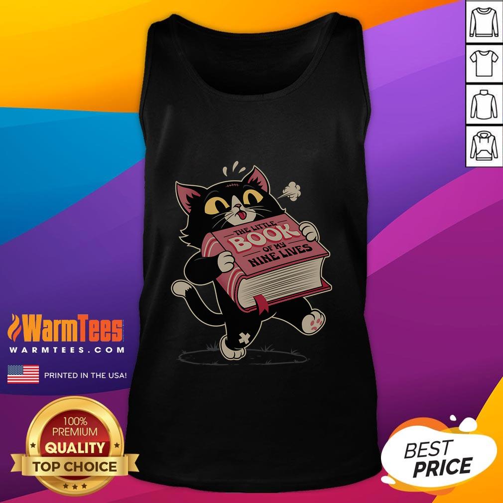 Funny Cat The Little Book Of My Nine Lives Cute T-Shirt - Image 4