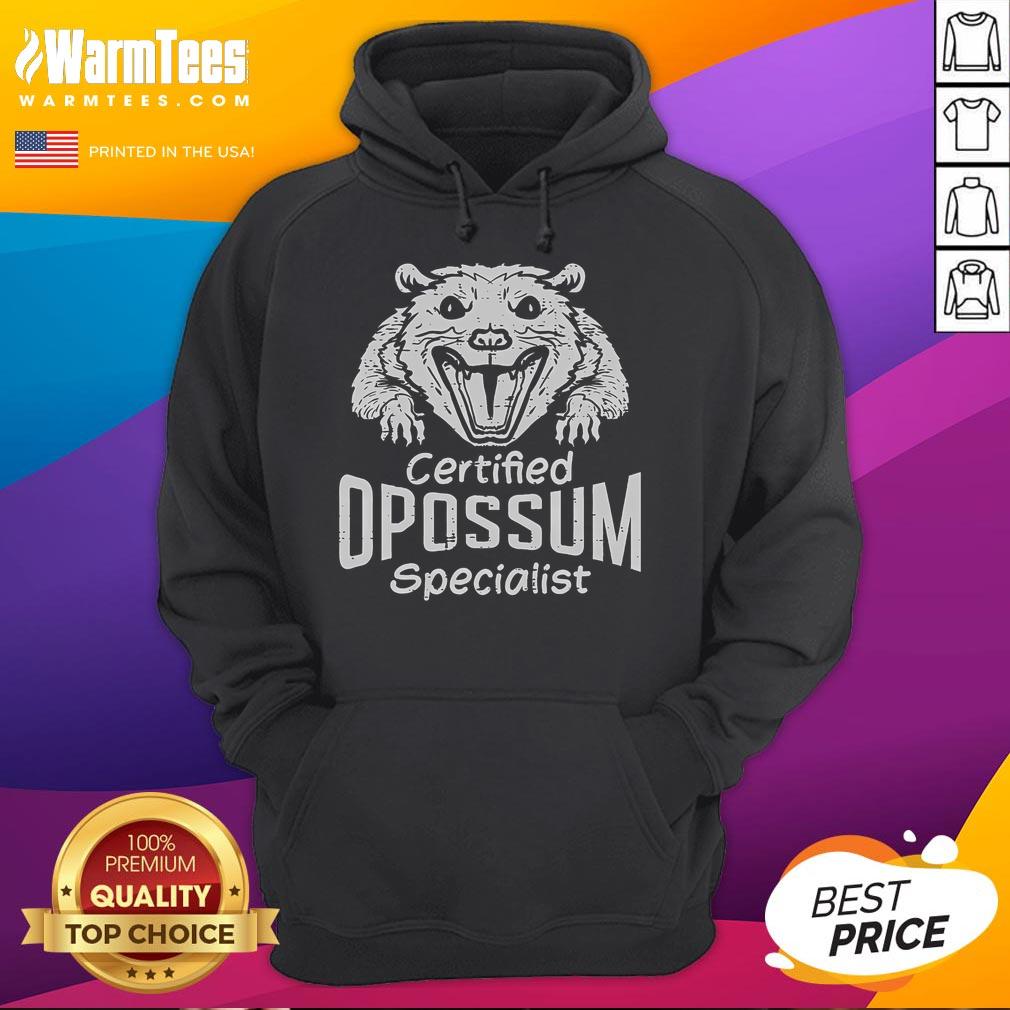 Funny Certified Opossum Specialist Possum T-Shirt - Image 2