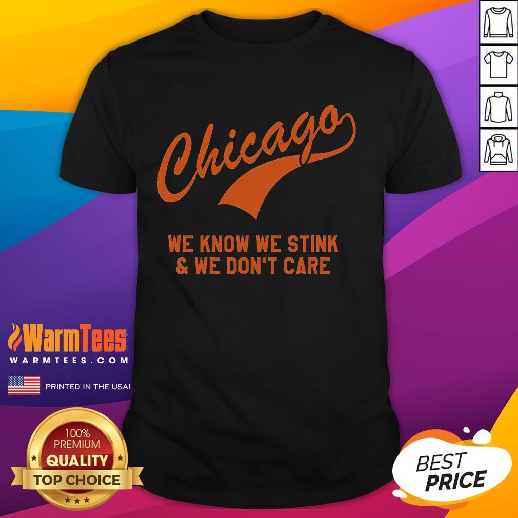 Funny Chicago We Know We Stink & We Don't Care T-Shirt