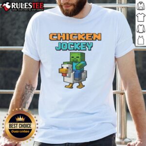 Funny Chicken Jockey Zombie Pixel Art Zombie Gamer T-Shirt