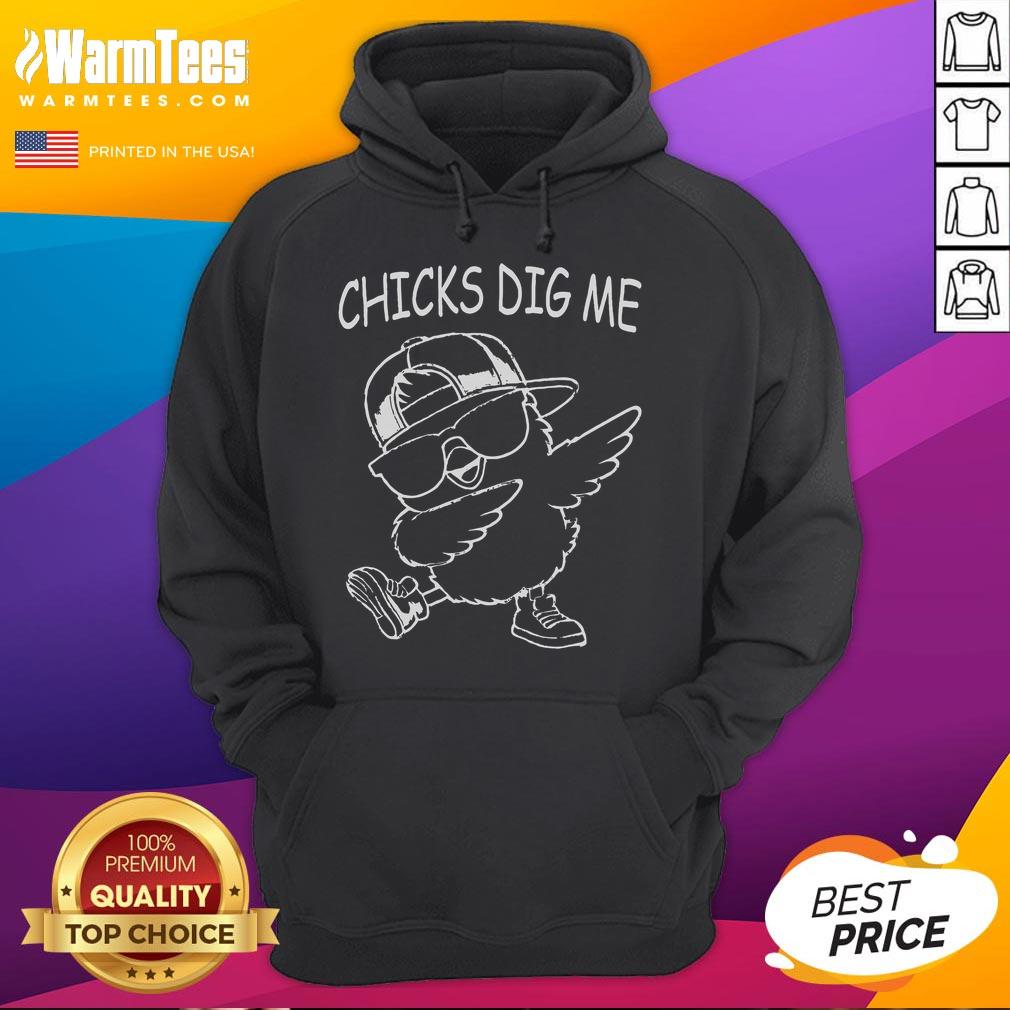 Funny Chicks Dig Me Easter Chicken Dabbing T-Shirt - Image 2