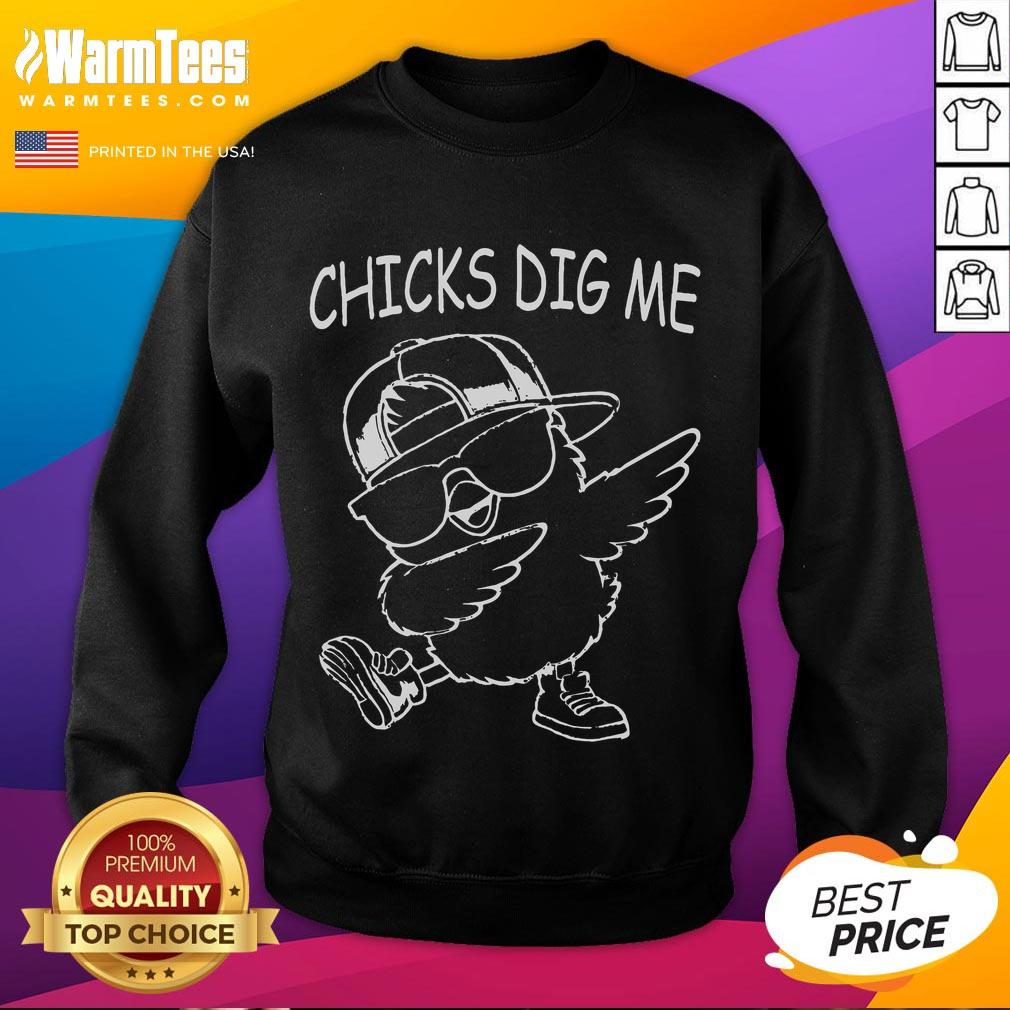 Funny Chicks Dig Me Easter Chicken Dabbing T-Shirt - Image 5