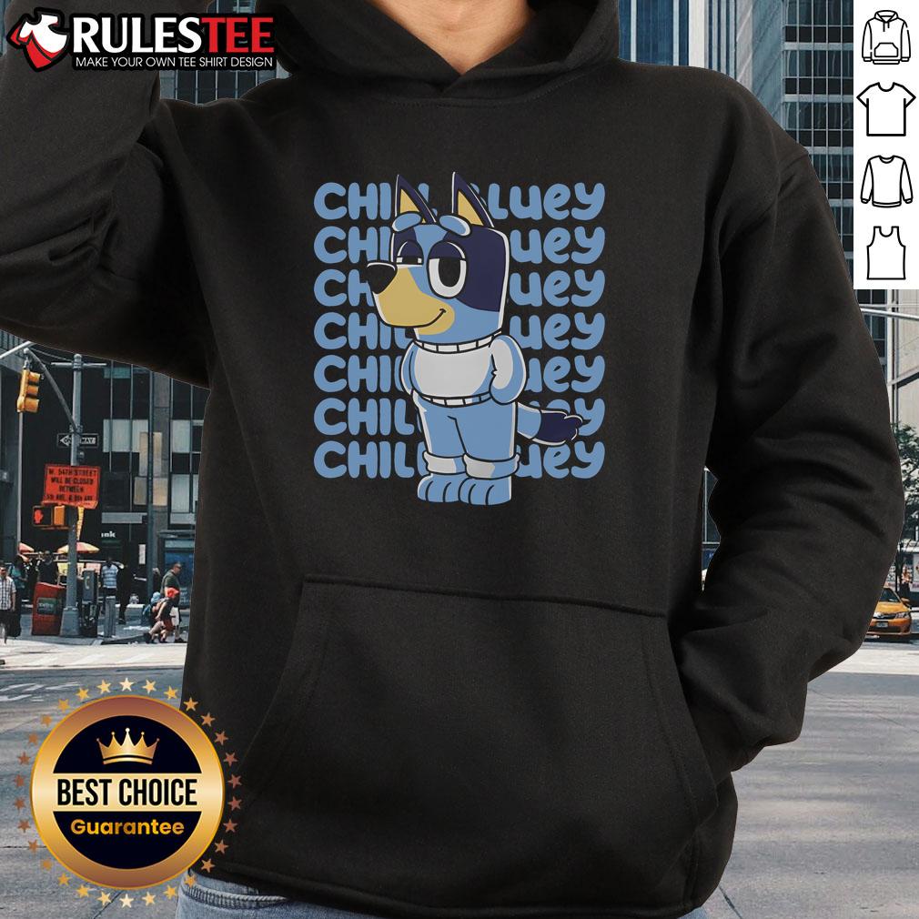 Funny Chill Blue Heeler Bluey Chill Guy Meme T-Shirt - Image 2