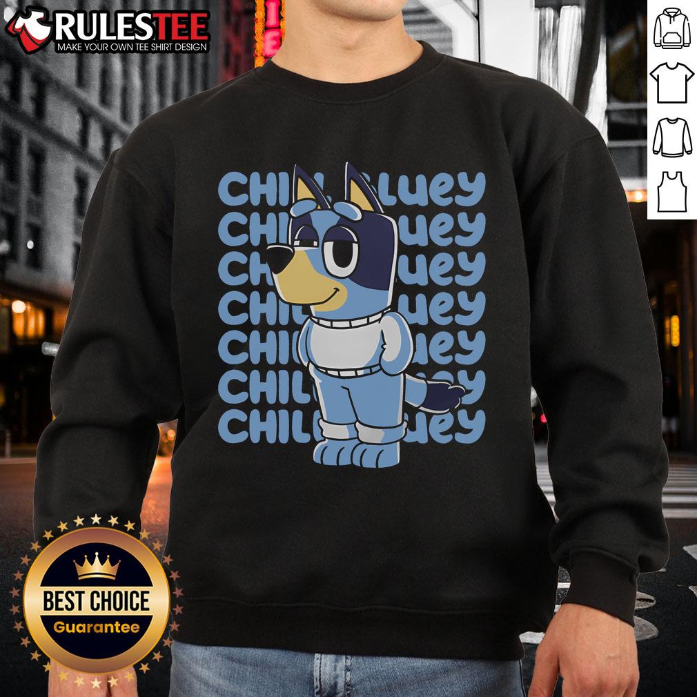 Funny Chill Blue Heeler Bluey Chill Guy Meme T-Shirt - Image 5