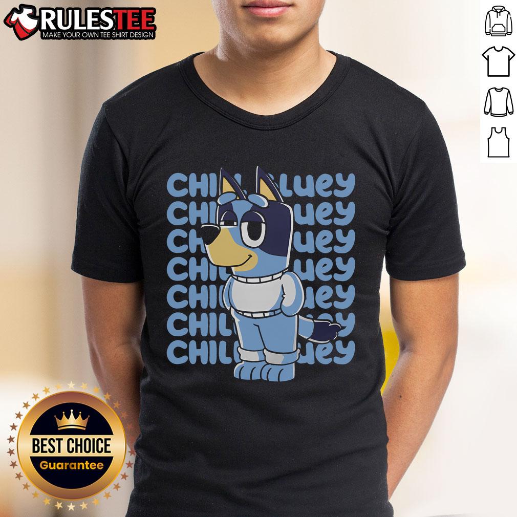 Funny Chill Blue Heeler Bluey Chill Guy Meme T-Shirt